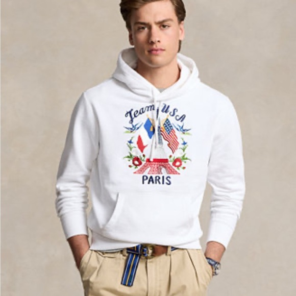 Polo Ralph Lauren Sweaters - Polo Ralph Lauren Unisex White USA team Olympics Paris Sweater Embroidered S